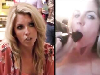 British Reporter Black Cock Dildo Masturbation